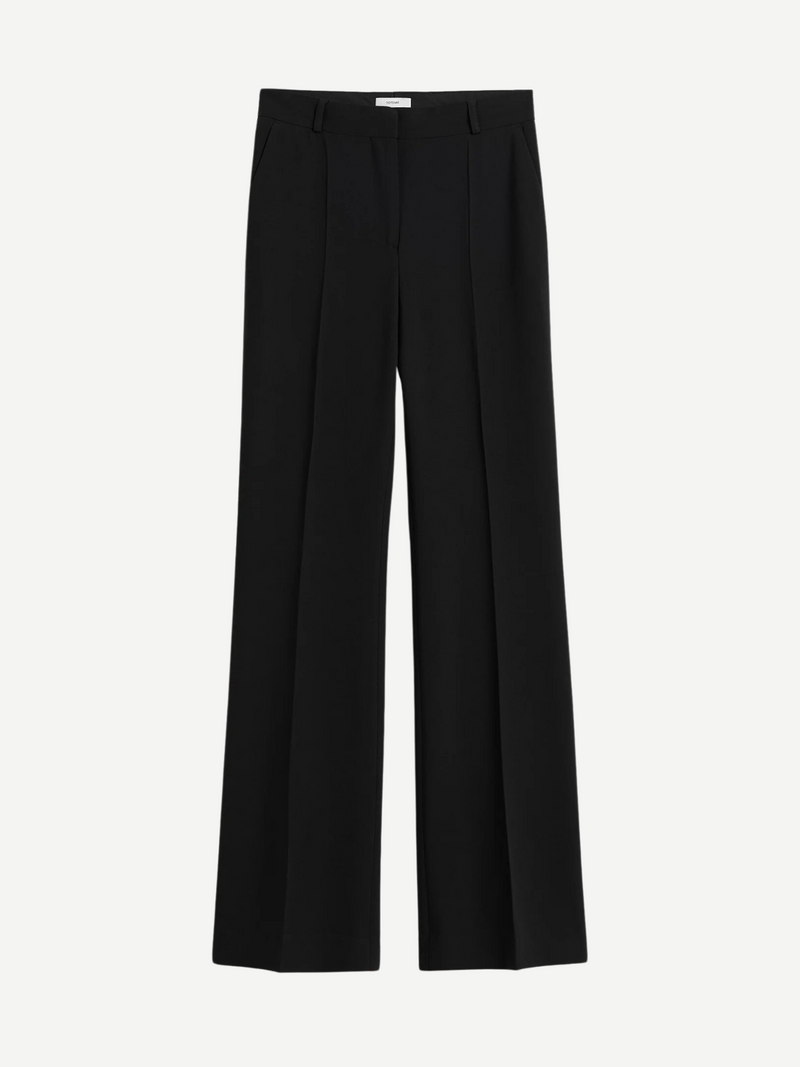 Totême-Flared Evening Trousers - Black-Pants-Boboli-Vancouver-Canada