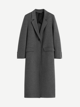 Totême-Classic Double Coat - Mid Grey Melange-Coats-Boboli-Vancouver-Canada