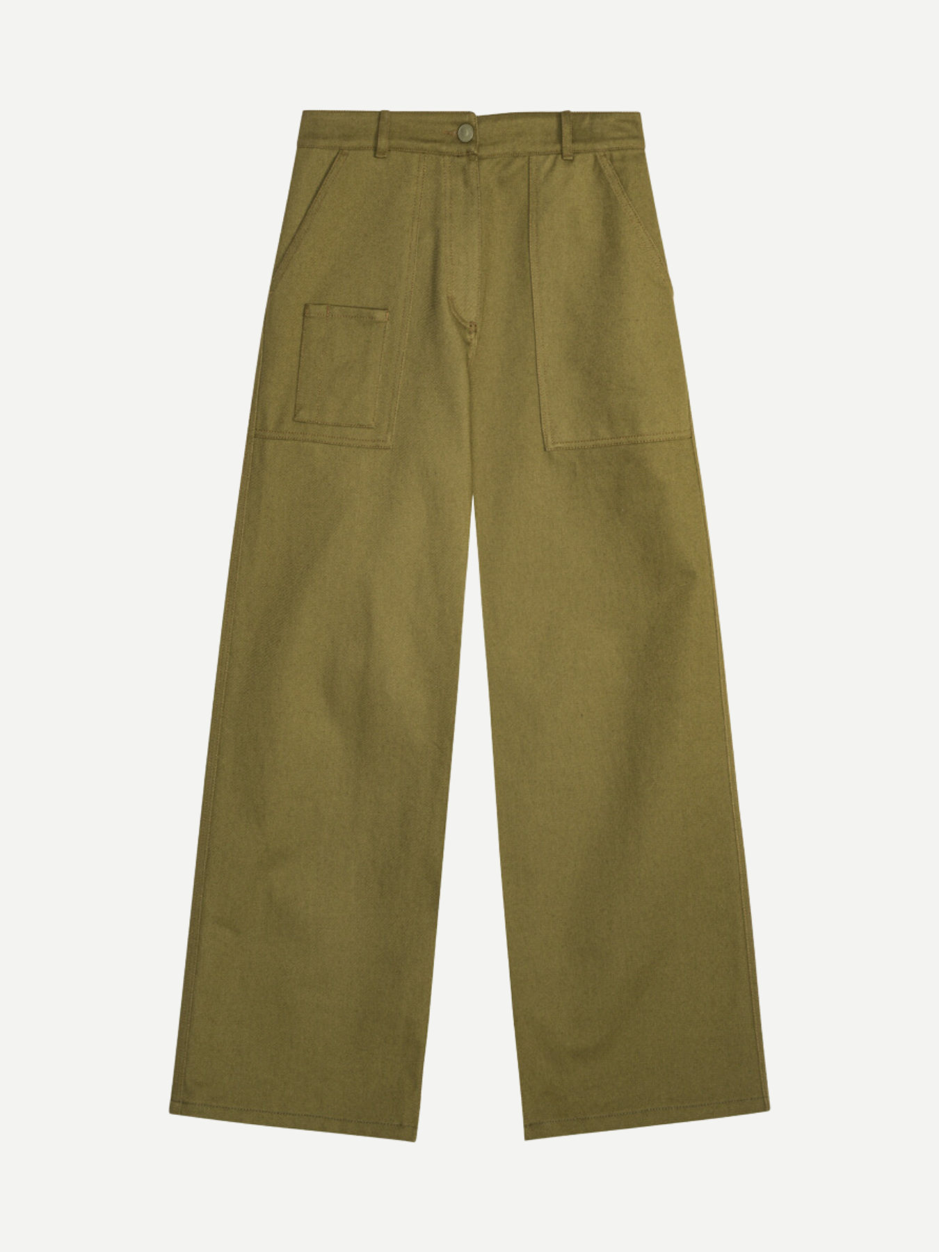 Cecilie Bahnsen-Anita Trousers - Olive Green-Pants-Boboli-Vancouver-Canada