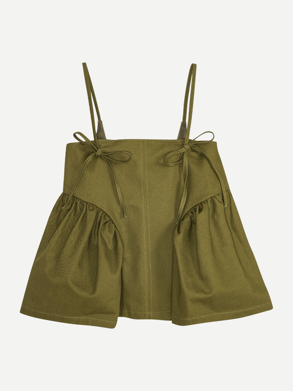 Cecilie Bahnsen-Akira Top - Olive Green-Tops-Boboli-Vancouver-Canada