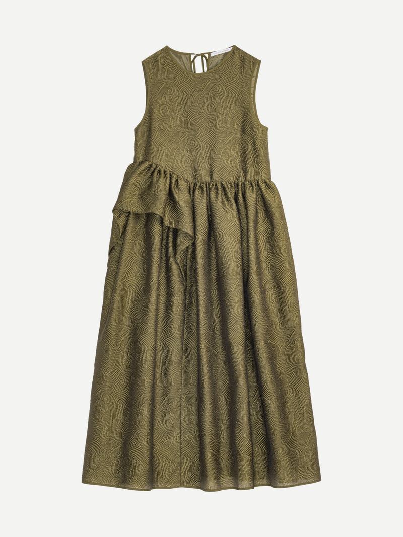 Cecilie Bahnsen-Ditte Dress - Olive-Dresses-Boboli-Vancouver-Canada