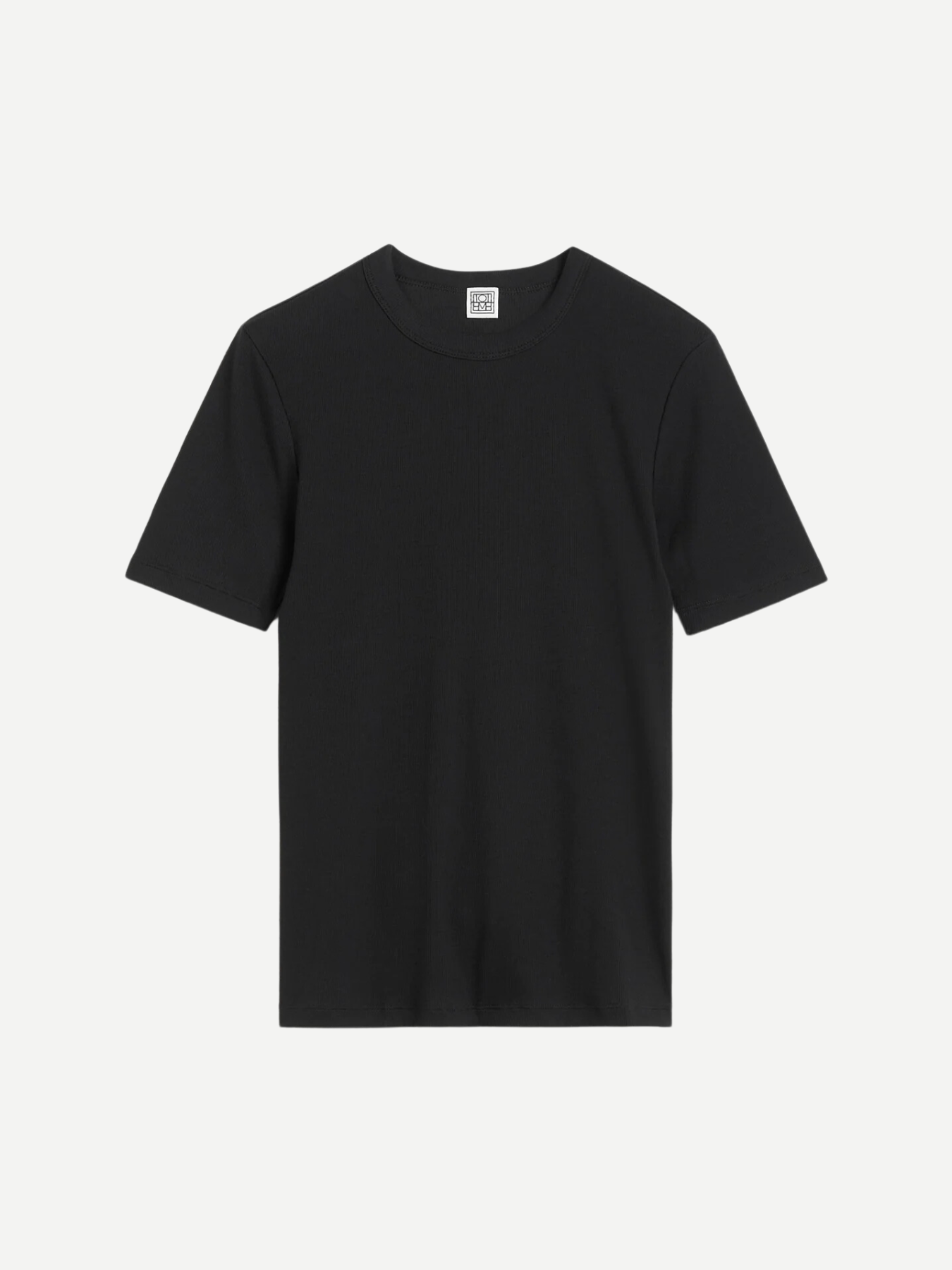 Totême-Classic Rib Tee - Black-Shirts-Boboli-Vancouver-Canada