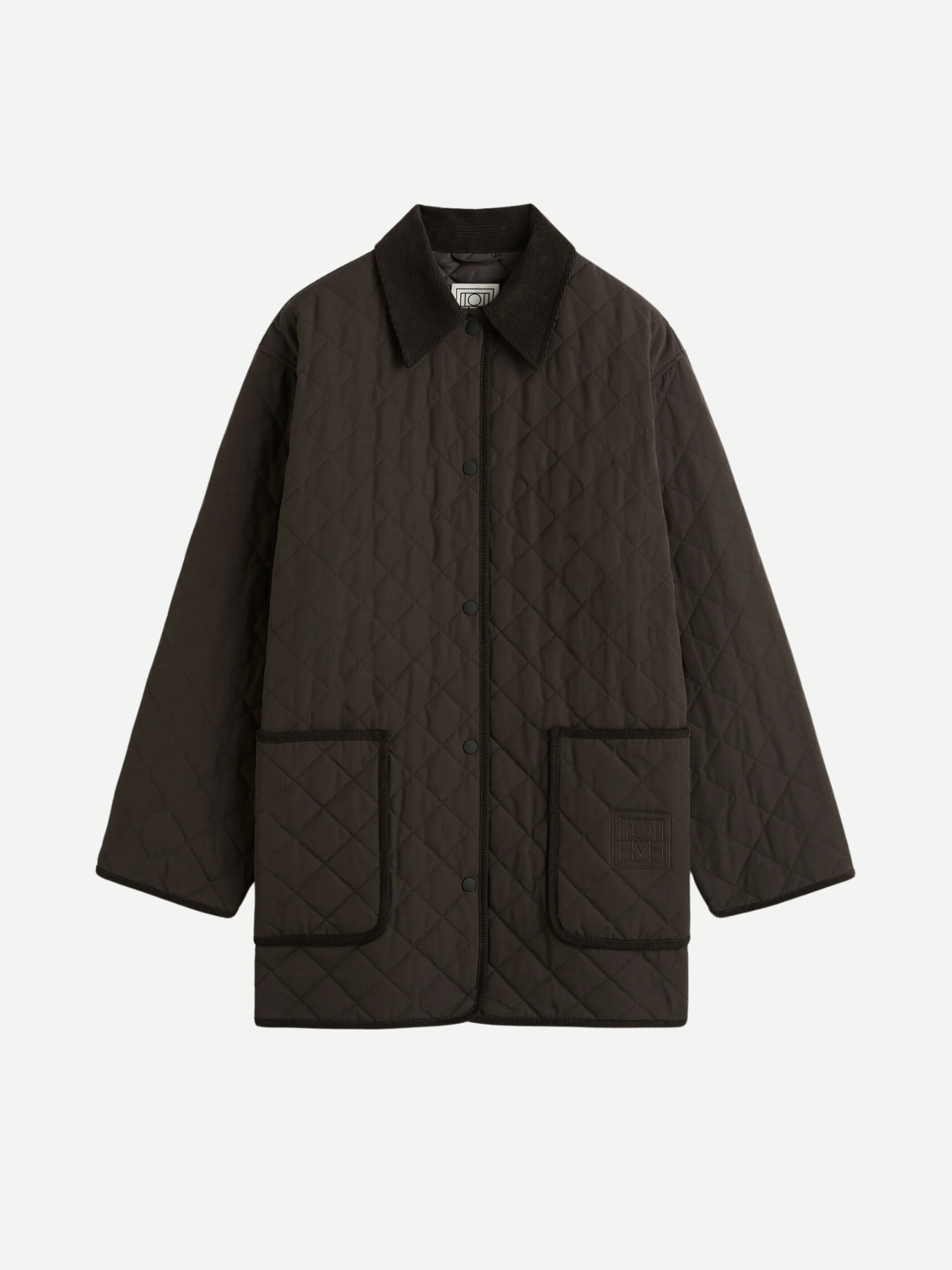 Totême-Quilted Barn Jacket - Espresso-Jackets-Boboli-Vancouver-Canada