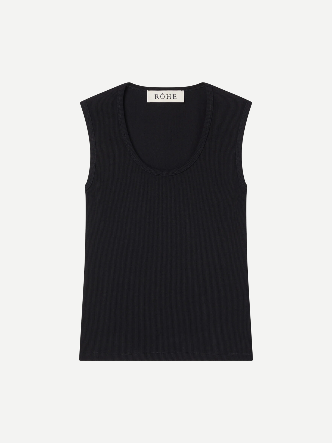 Rohe-Dense Rib Tank Top - Black-Tops-Boboli-Vancouver-Canada