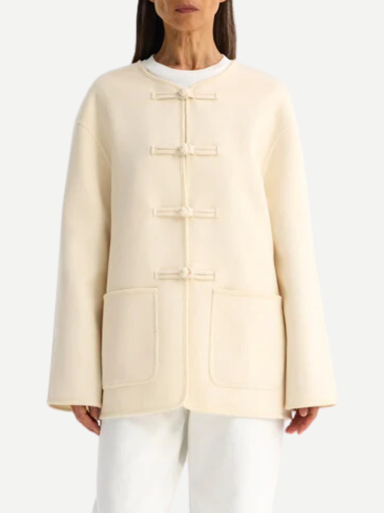 Rohe-Traditional Double-Faced Jacket - Off White-Jackets-Boboli-Vancouver-Canada