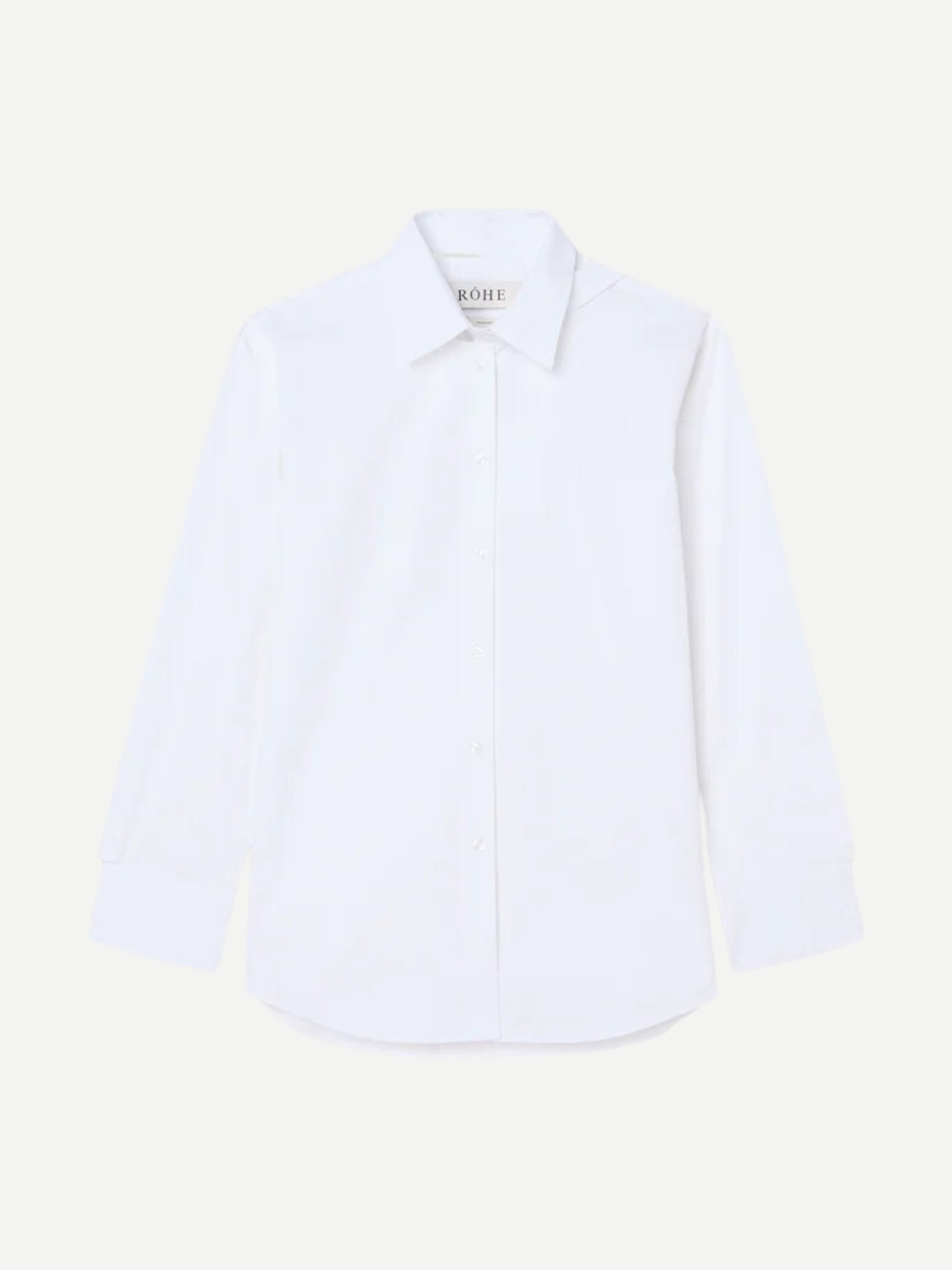 Rohe-Deconstructed White Cotton Shirt - Optic White-Shirts-Boboli-Vancouver-Canada