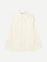 Rohe-Signature Shirt in Washed Silk - Cream-Shirts-Boboli-Vancouver-Canada