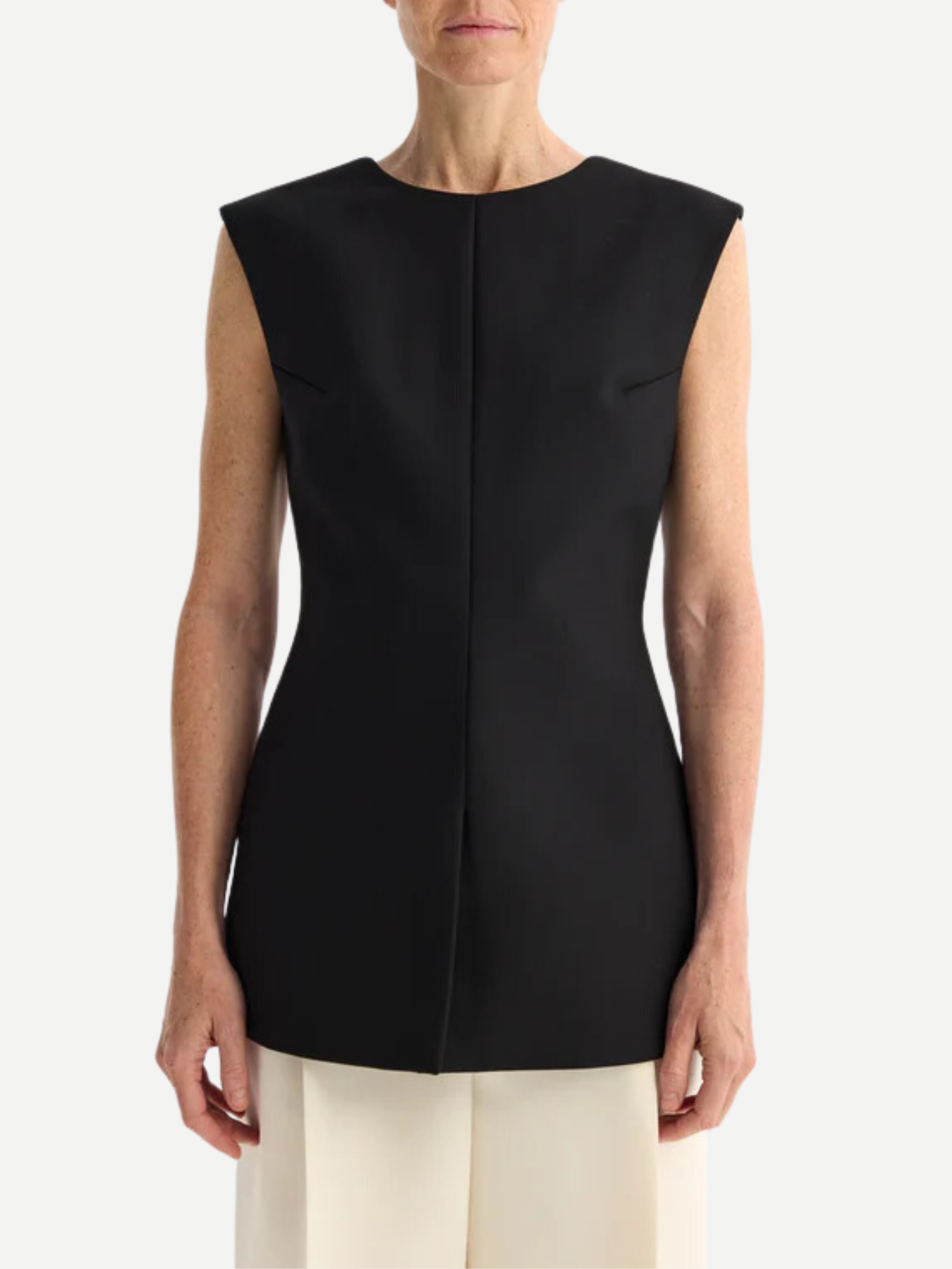 Rohe-Sculptural Open Back Top - Black-Tops-Boboli-Vancouver-Canada