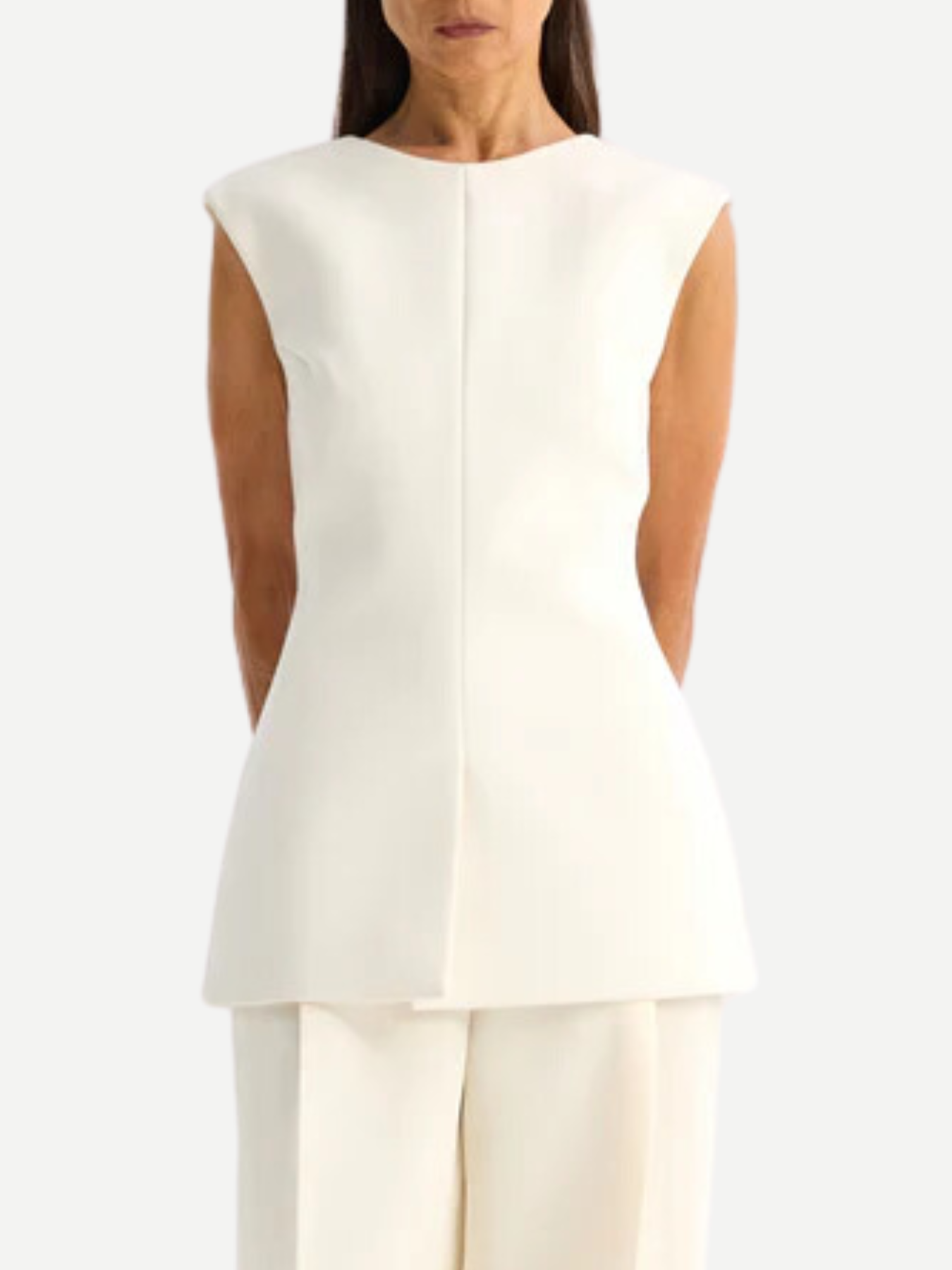 Rohe-Sculptural Open Back Top - Cream-Tops-Boboli-Vancouver-Canada