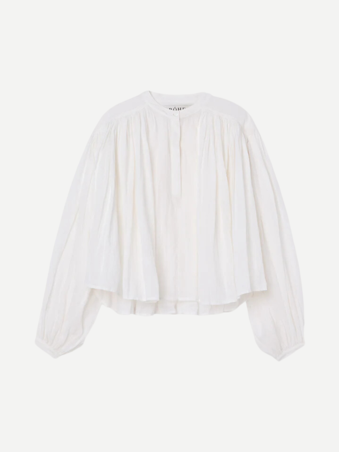 Rohe-Pleated Ramie Top - Optic White-Tops-Boboli-Vancouver-Canada