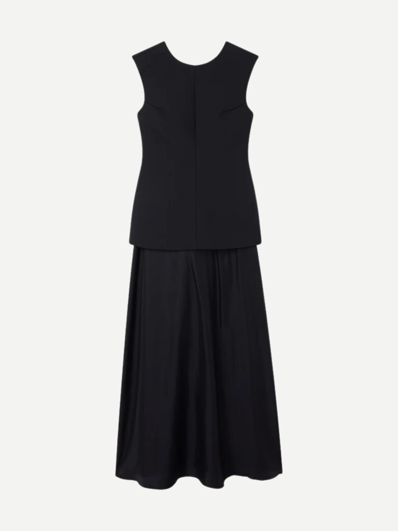 Rohe-Open Back Dress w/Integrated Silk Skirt - Black-Skirts-Boboli-Vancouver-Canada