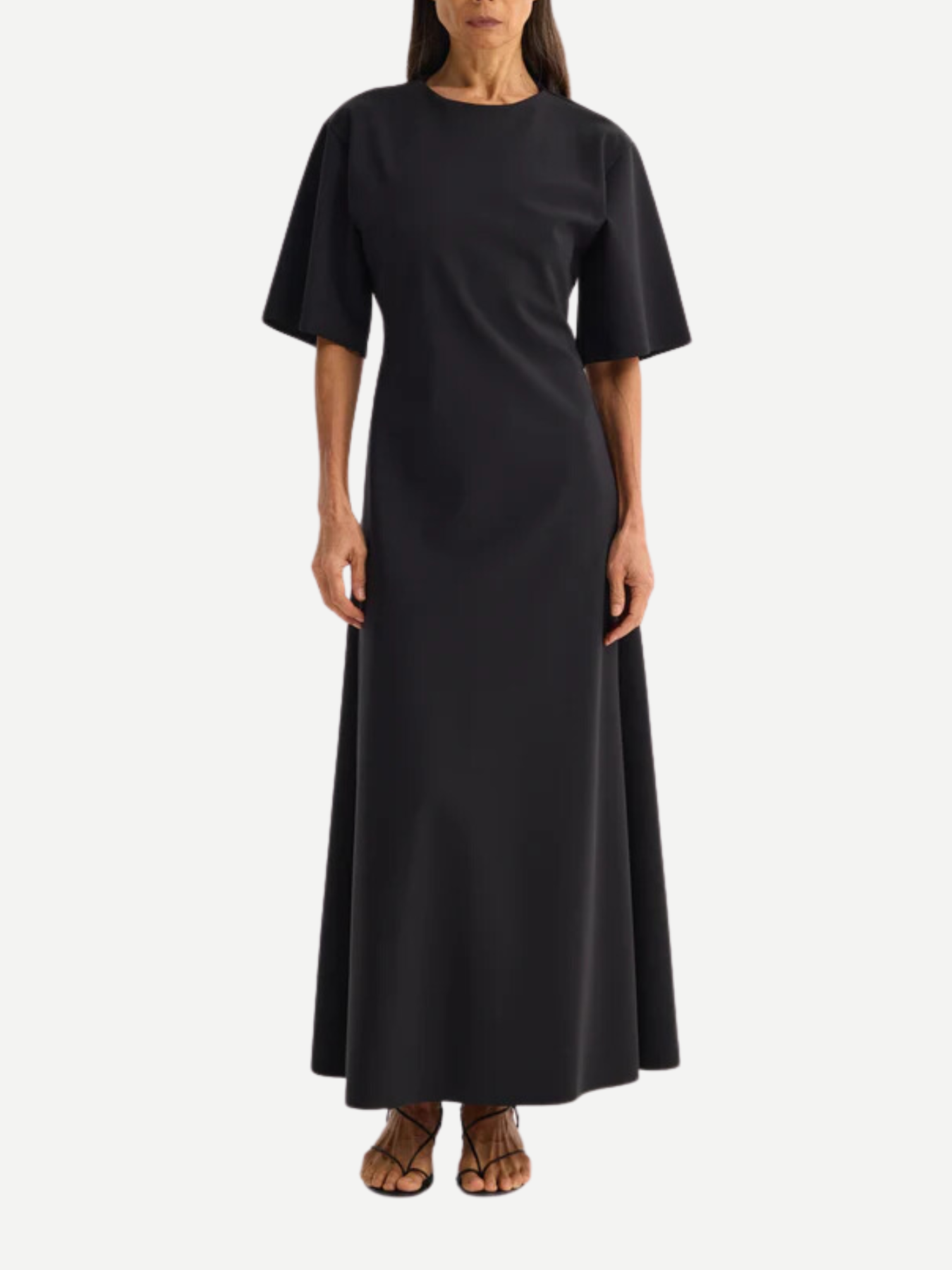 Rohe-Minimal Scuba Crew Neck Dress - Black-Dresses-Boboli-Vancouver-Canada