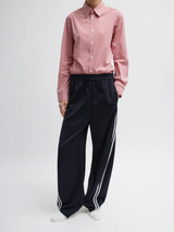 Tibi-Active Knit Winslow Pant - Navy-Pants-Boboli-Vancouver-Canada