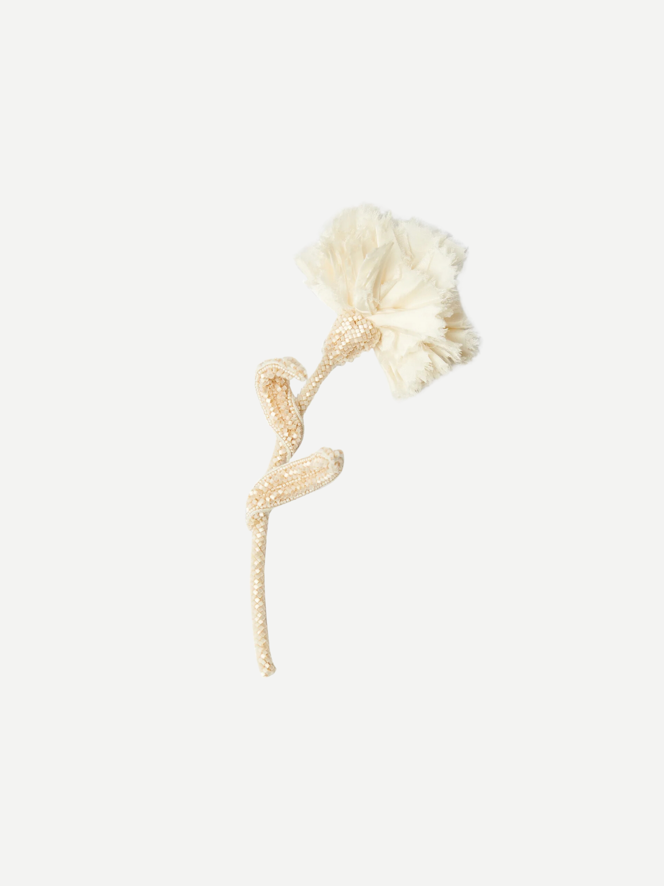 Erdem-Beaded Carnation Brooch - Ecru-Accessories-One Size-Boboli-Vancouver-Canada