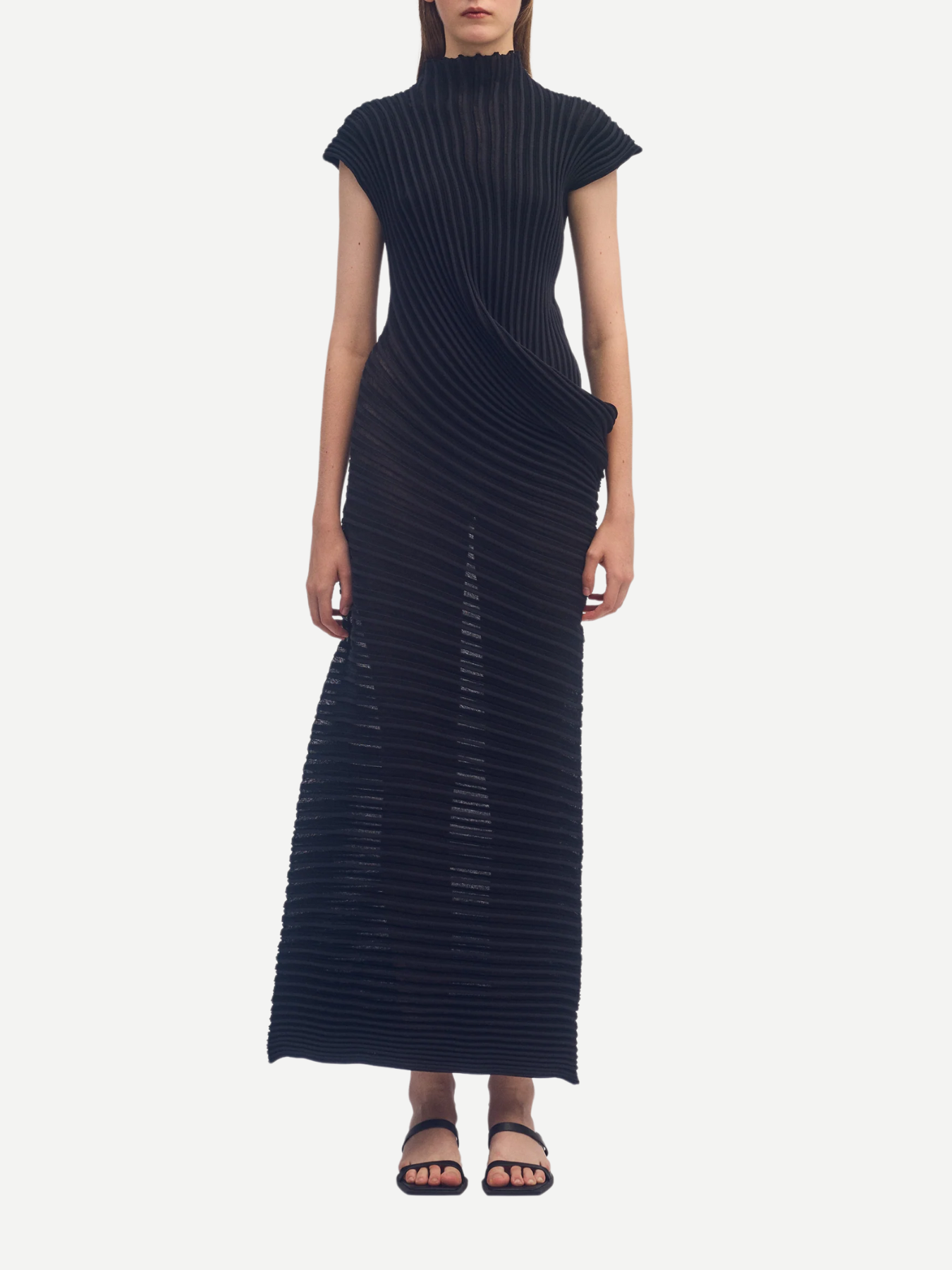 Issey Miyake-Stream Dress - Black-Dresses-JP 02-Boboli-Vancouver-Canada