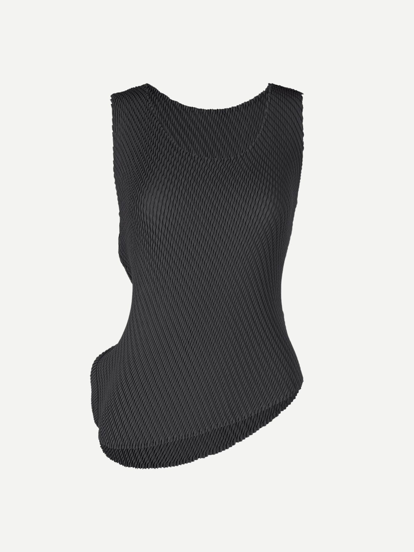 Issey Miyake-Misty Pleats Top - Black-Tops-Boboli-Vancouver-Canada