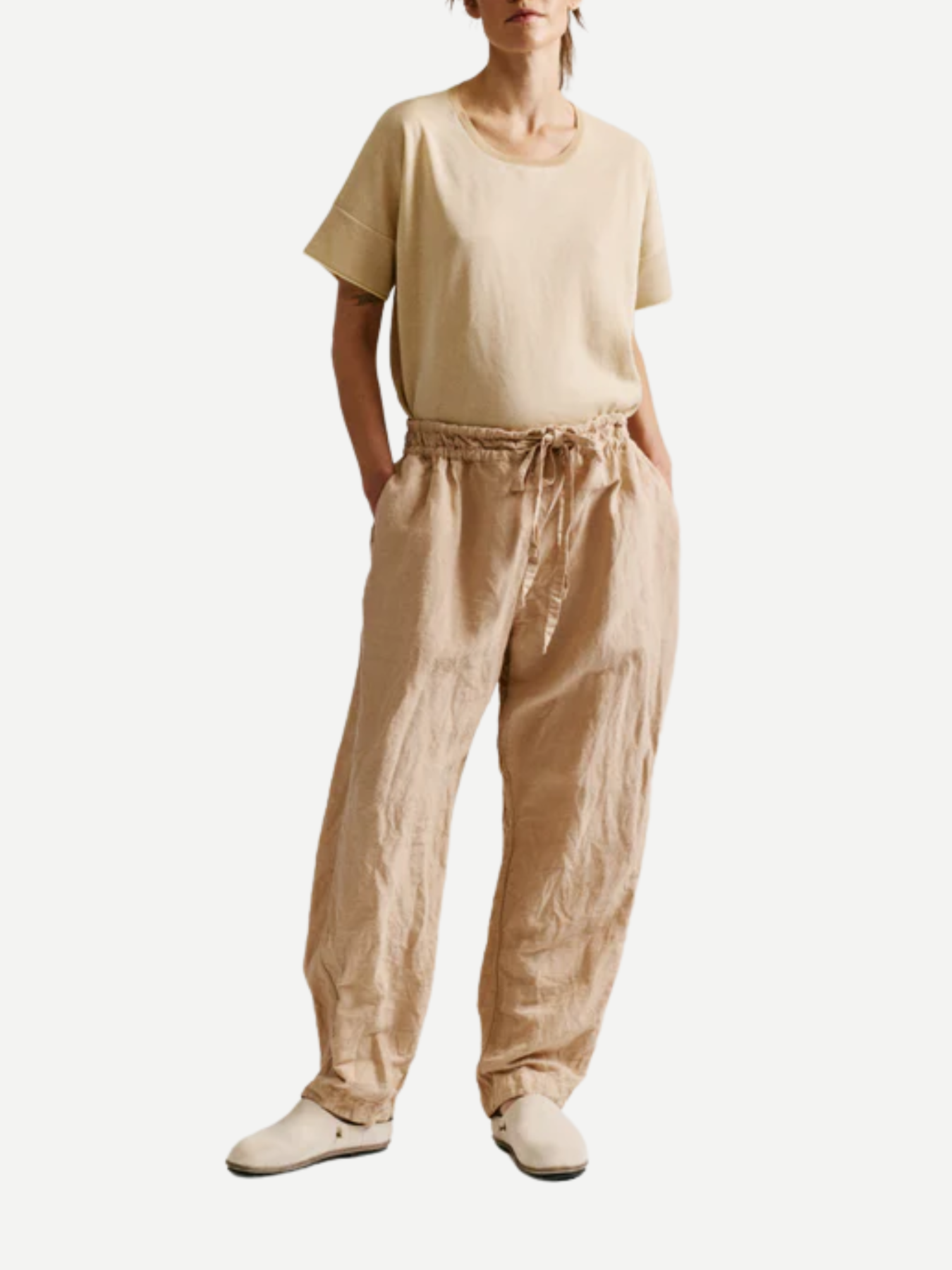 Casey Casey-Denmark Pant - Tuareg - Latte-Pants-Boboli-Vancouver-Canada