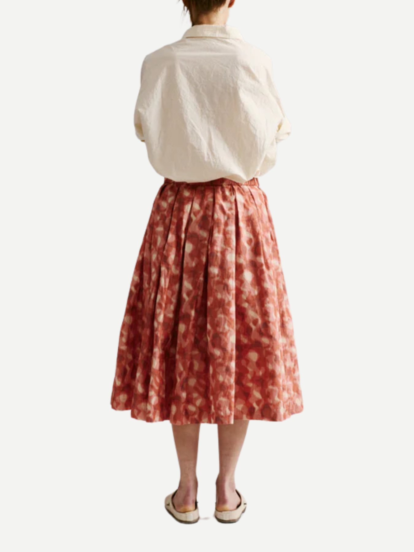 Casey Casey-Double Rideau Skirt - Ikat - Coral-Skirts-Boboli-Vancouver-Canada