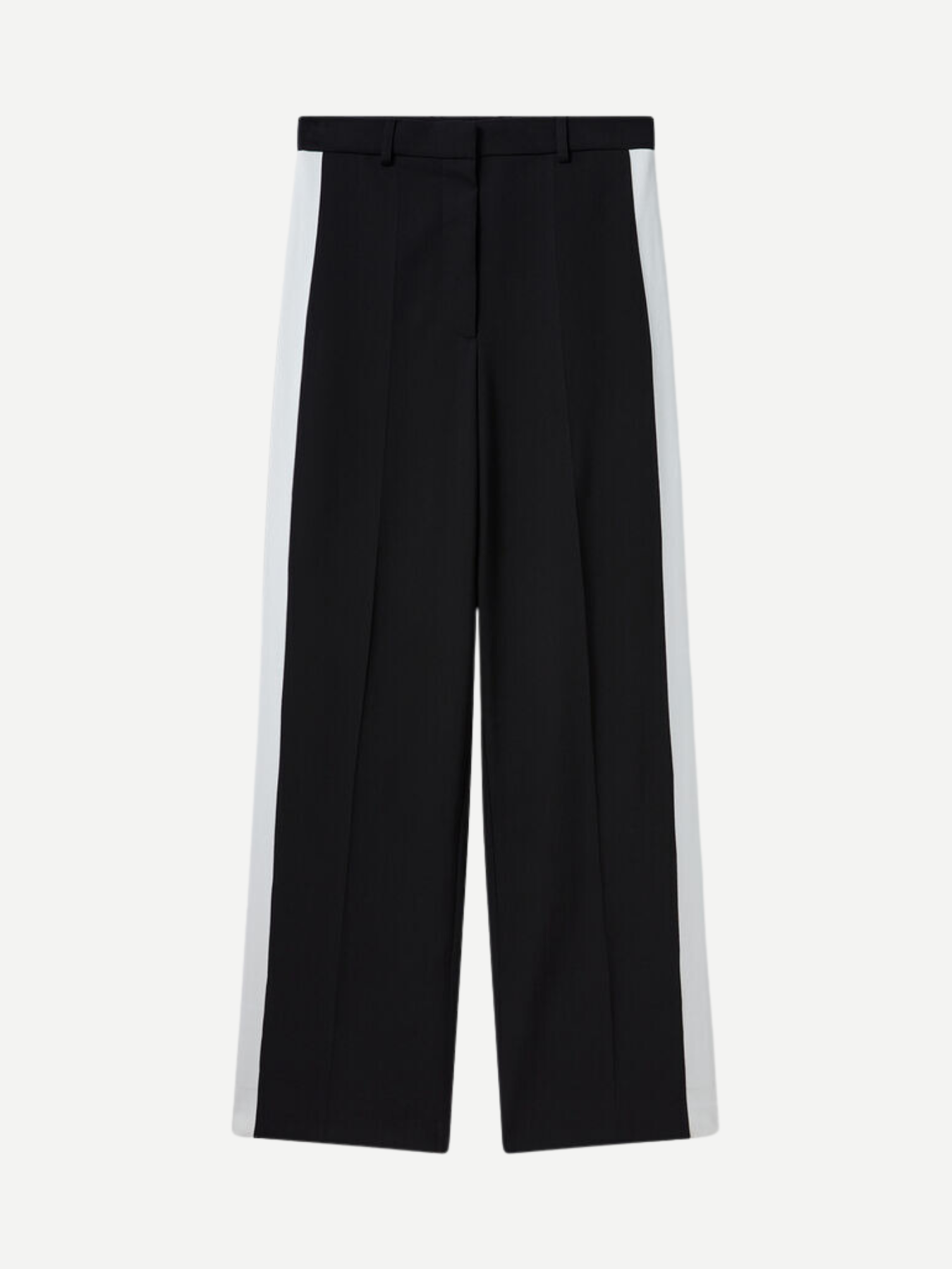 Stella McCartney-Tux Stripe Loose Iconic Trouser - Black-Pants-Boboli-Vancouver-Canada