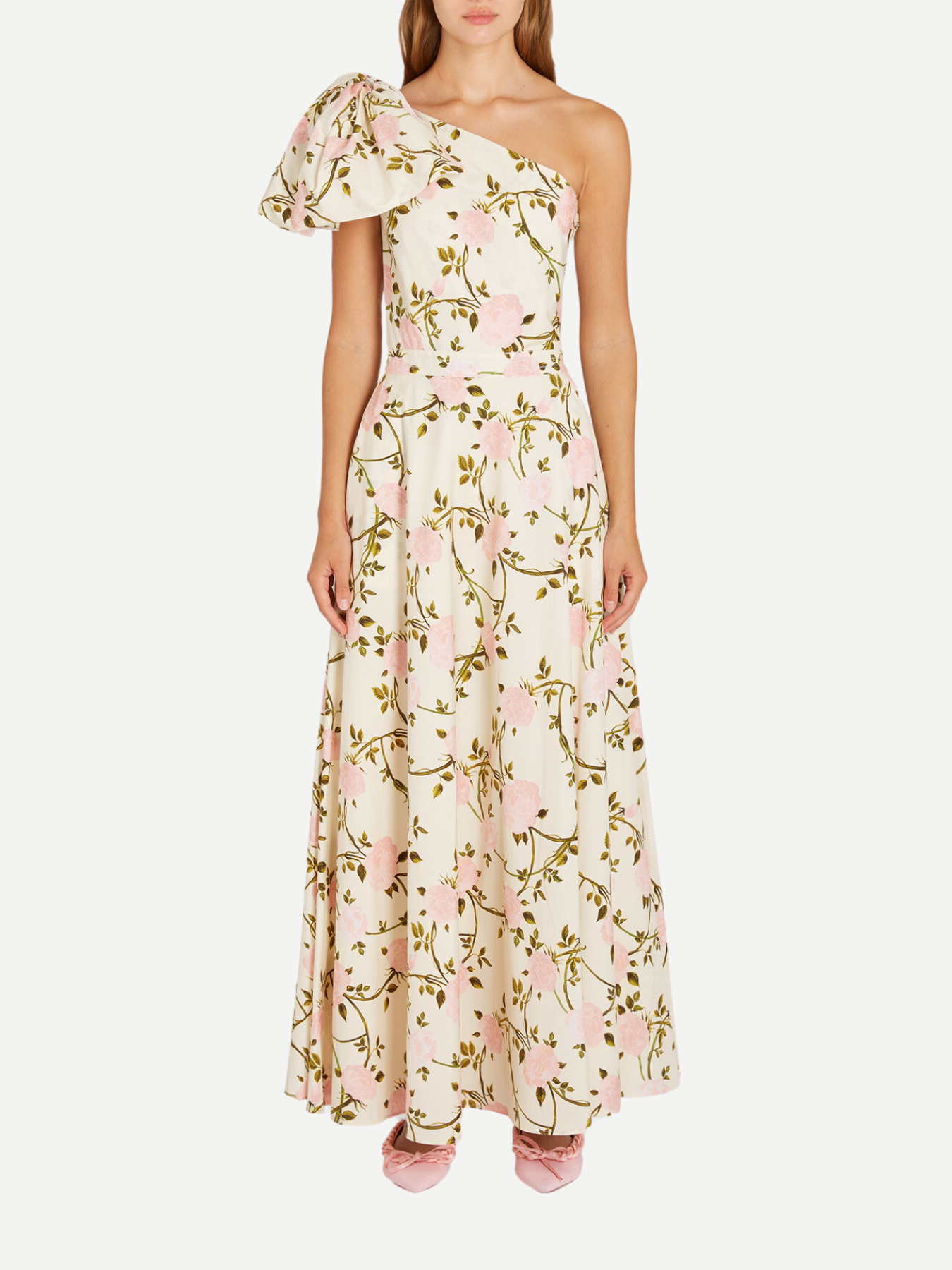 Giambattista Valli-Popeline Printed Dress 100cm - Ivory/Multi-Dresses-Boboli-Vancouver-Canada