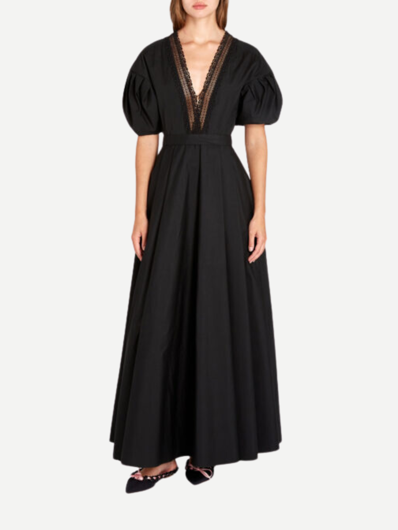 Giambattista Valli-Popeline Dress 100cm - Black-Dresses-Boboli-Vancouver-Canada