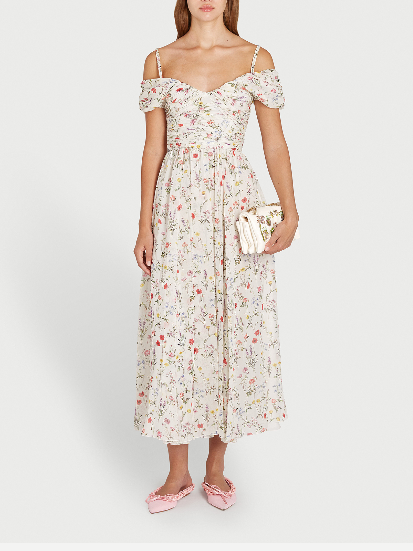 Giambattista Valli-Georgette Printed Dress 90cm - Multi-Dresses-Boboli-Vancouver-Canada