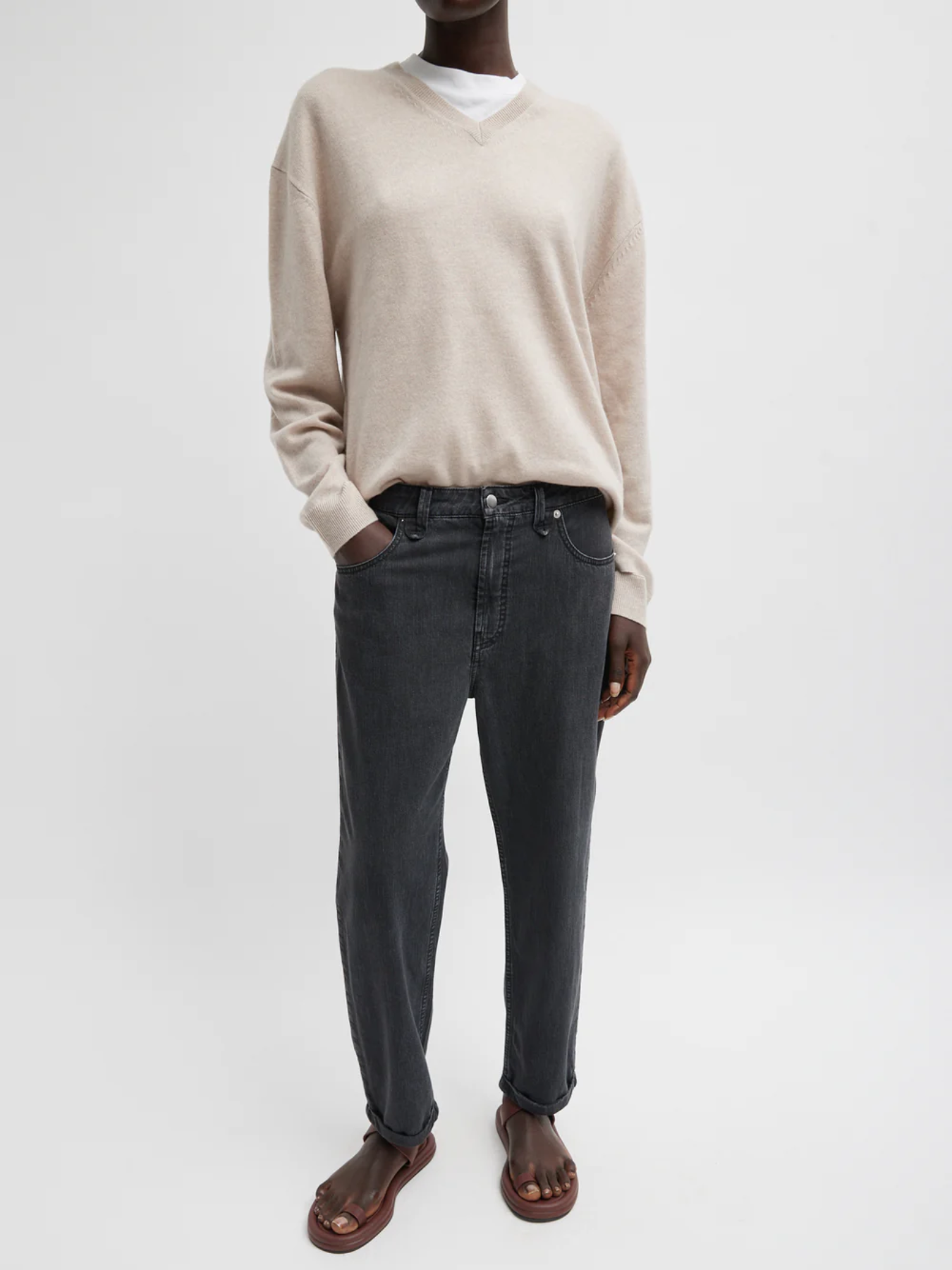 Tibi-Mou Denim Clift Jean - Black-Pants-Boboli-Vancouver-Canada