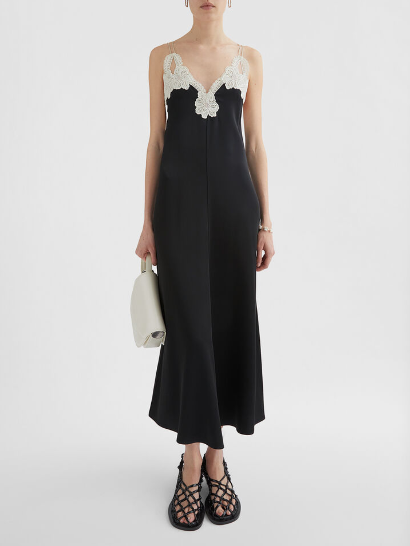 Jil Sander-Enverse Satin Dress - Black-Dresses-Boboli-Vancouver-Canada