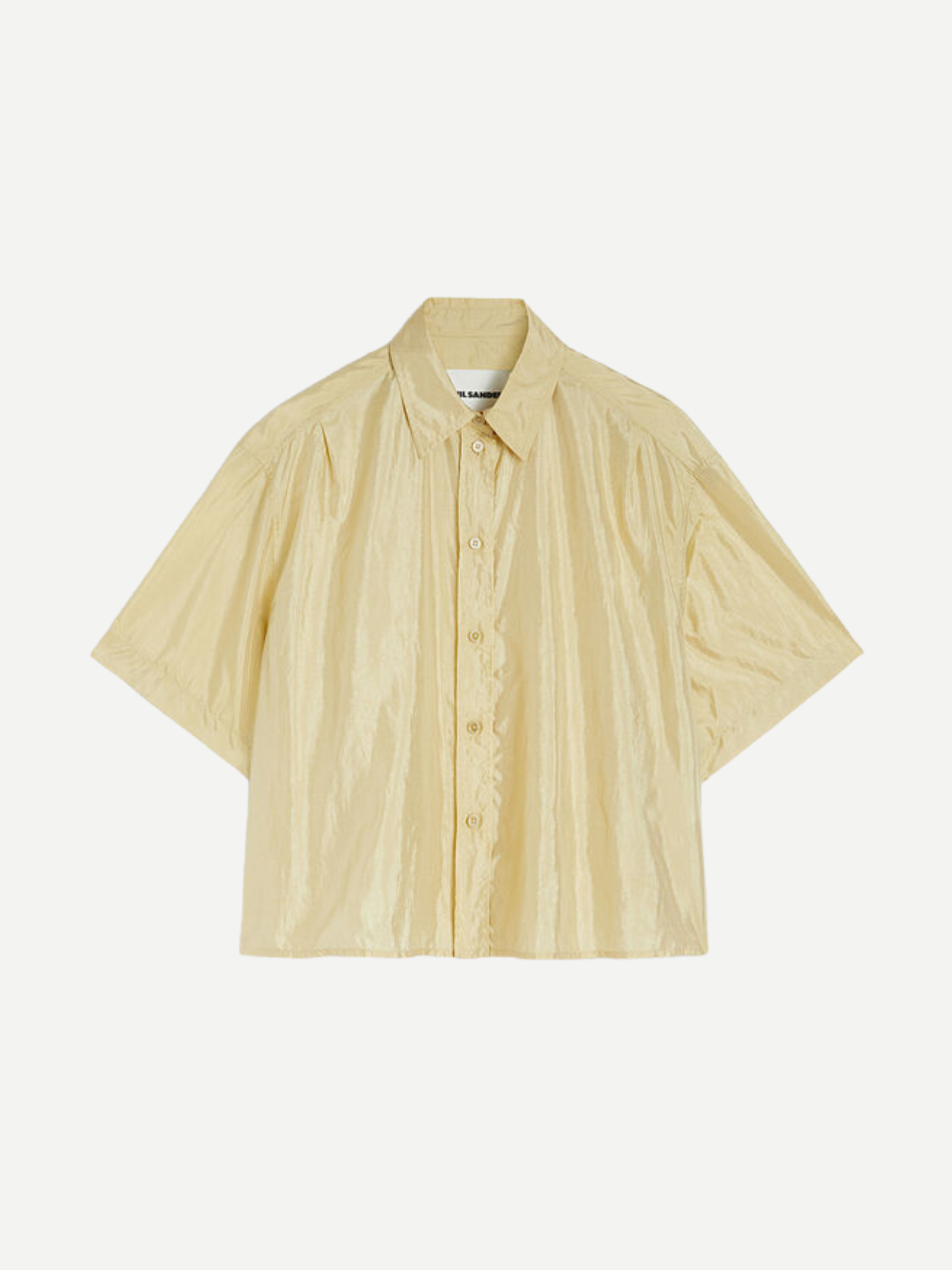 Jil Sander-Silk & Nylon Canvas Shirt - Almond-Shirts-Boboli-Vancouver-Canada