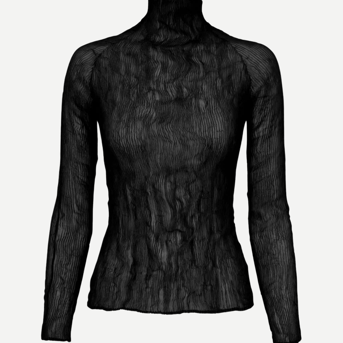 イッポ Issey Miyake | Chiffon Twist BK/WT | Boboli, Vancouver Canada