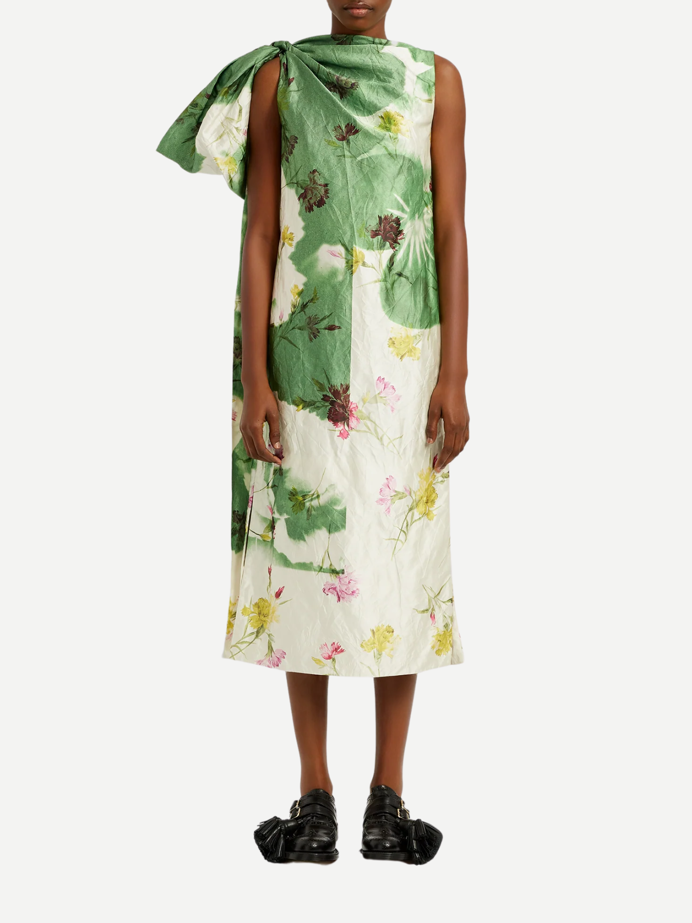 Erdem-Bow Drape Cocktail Dress - Clover-Dresses-Boboli-Vancouver-Canada