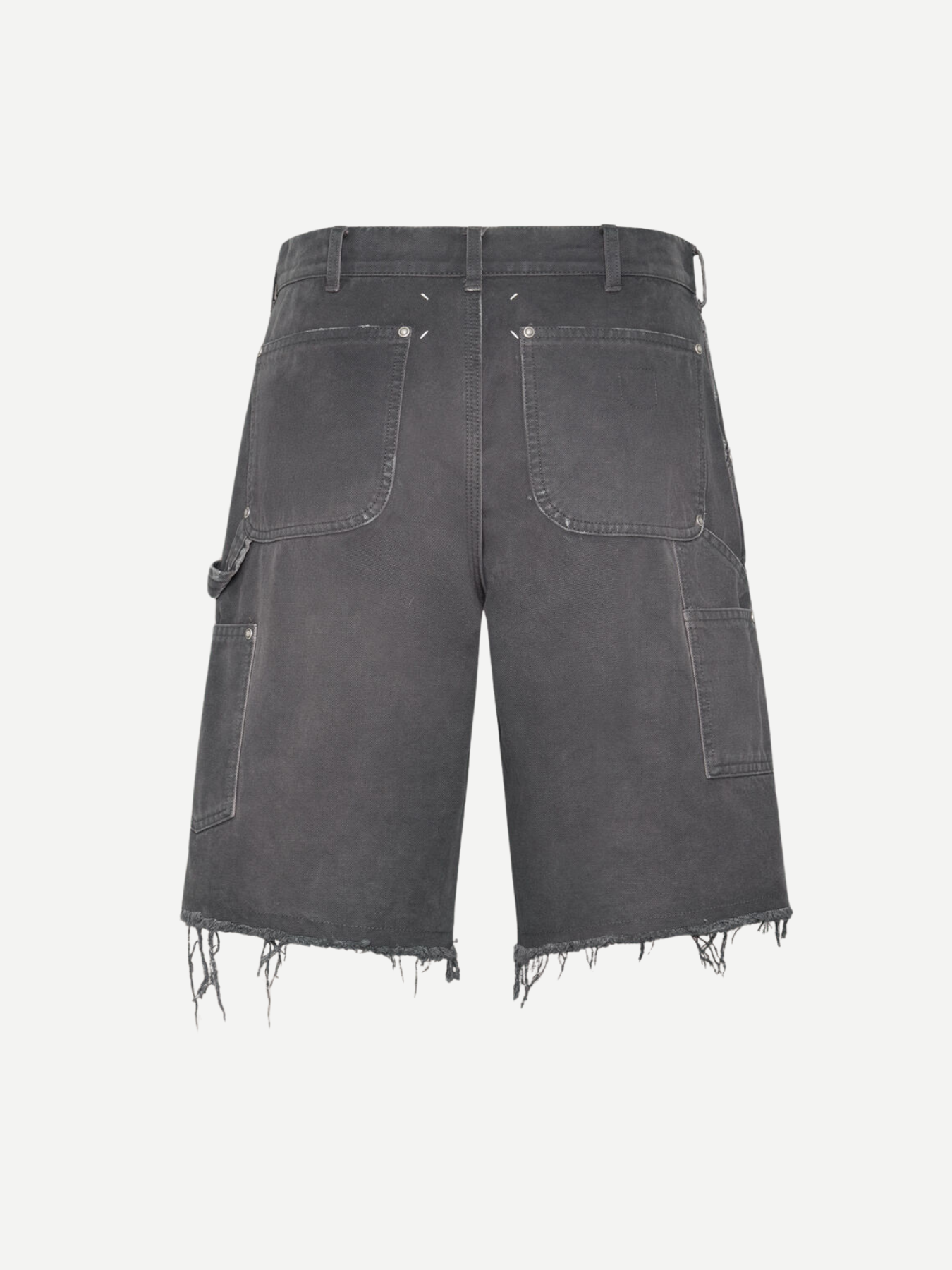 Maison Margiela-Stud Denim Short - Grey-Shorts-Boboli-Vancouver-Canada