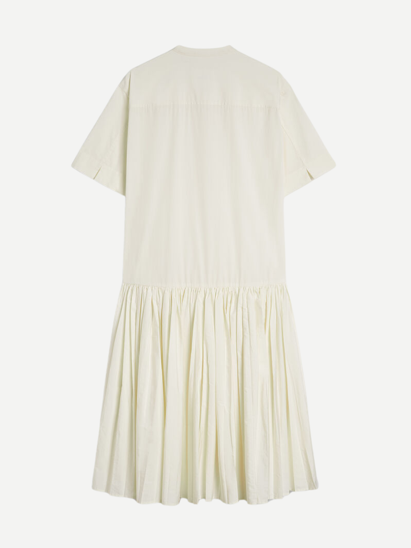 Jil Sander-Glass Finished Popeline Dress - Eggshell-Dresses-Boboli-Vancouver-Canada