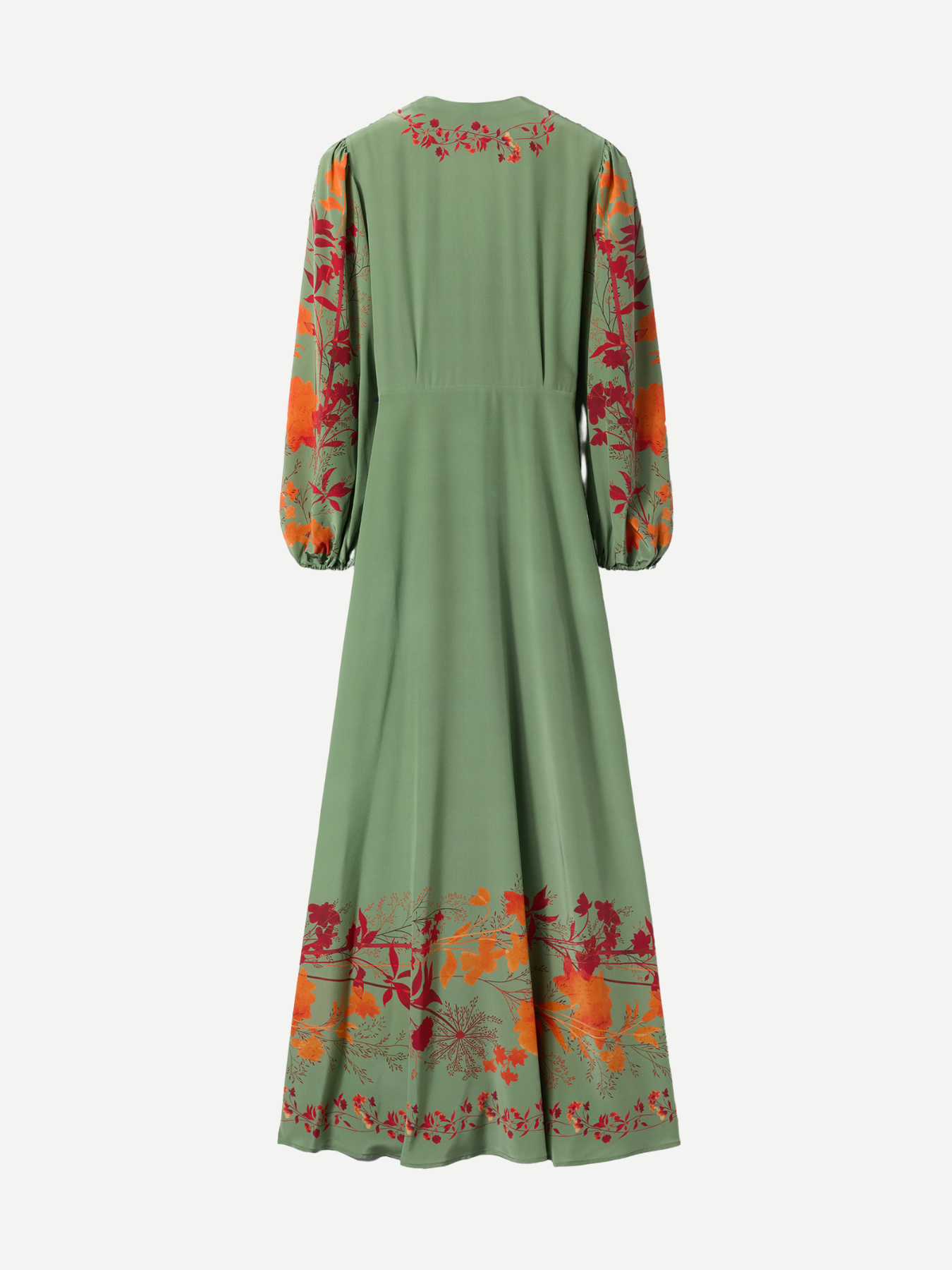 La DoubleJ-Long Camerino Dress Placee - Woodland Placee-Dresses-Boboli-Vancouver-Canada
