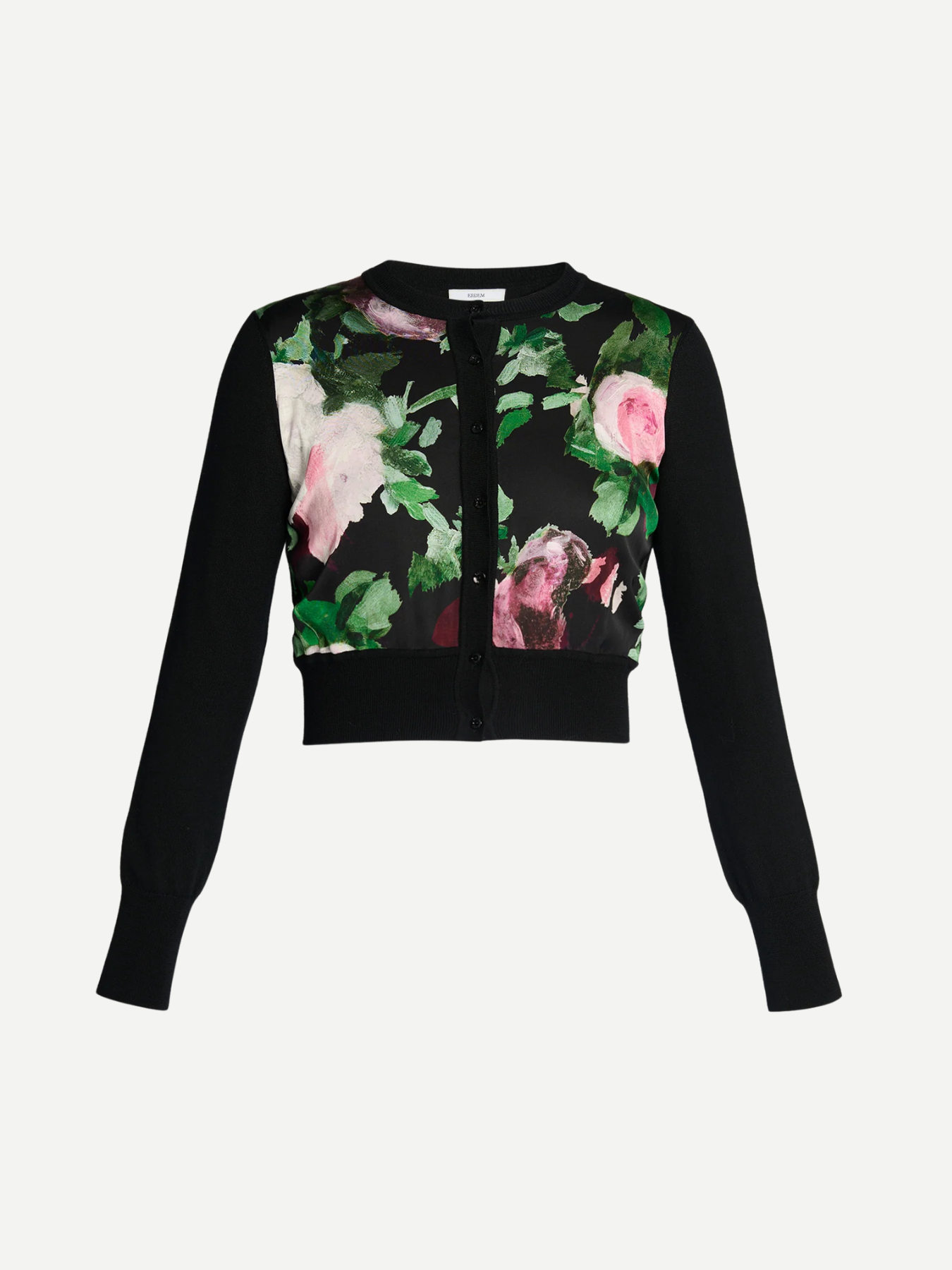 Erdem-Cropped Cardigan - Painted Rose-Cardigans-Boboli-Vancouver-Canada