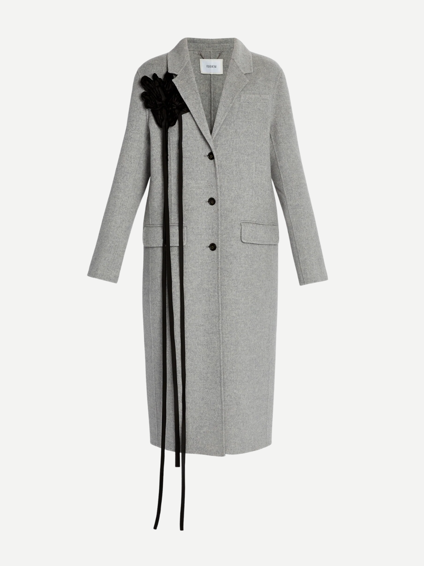 Erdem-Tailored Coat - Grey Melange-Coats-Boboli-Vancouver-Canada