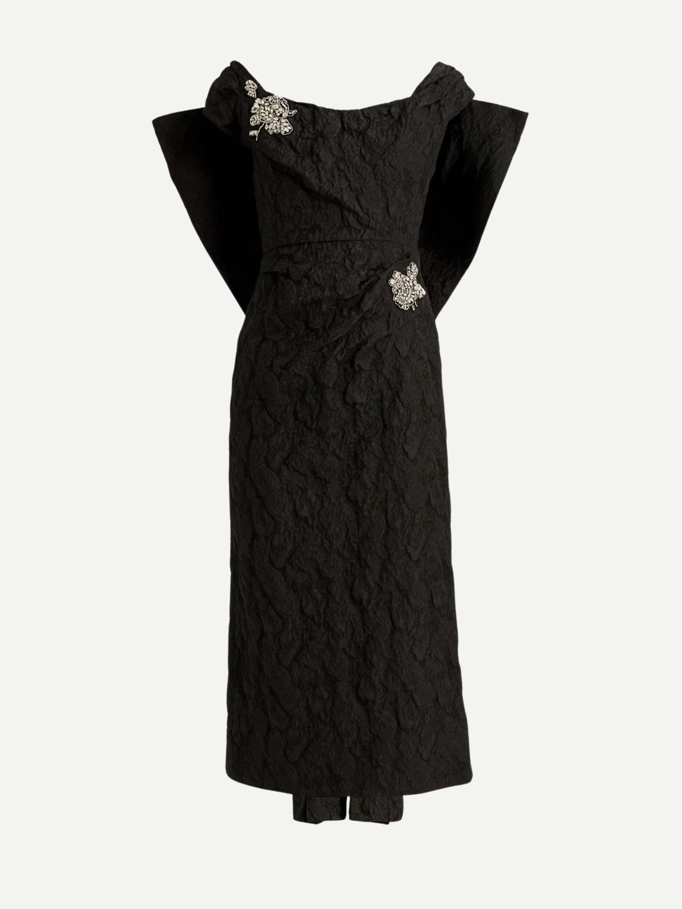 Erdem-Off Shoulder Cocktail Dress - Black-Dresses-Boboli-Vancouver-Canada