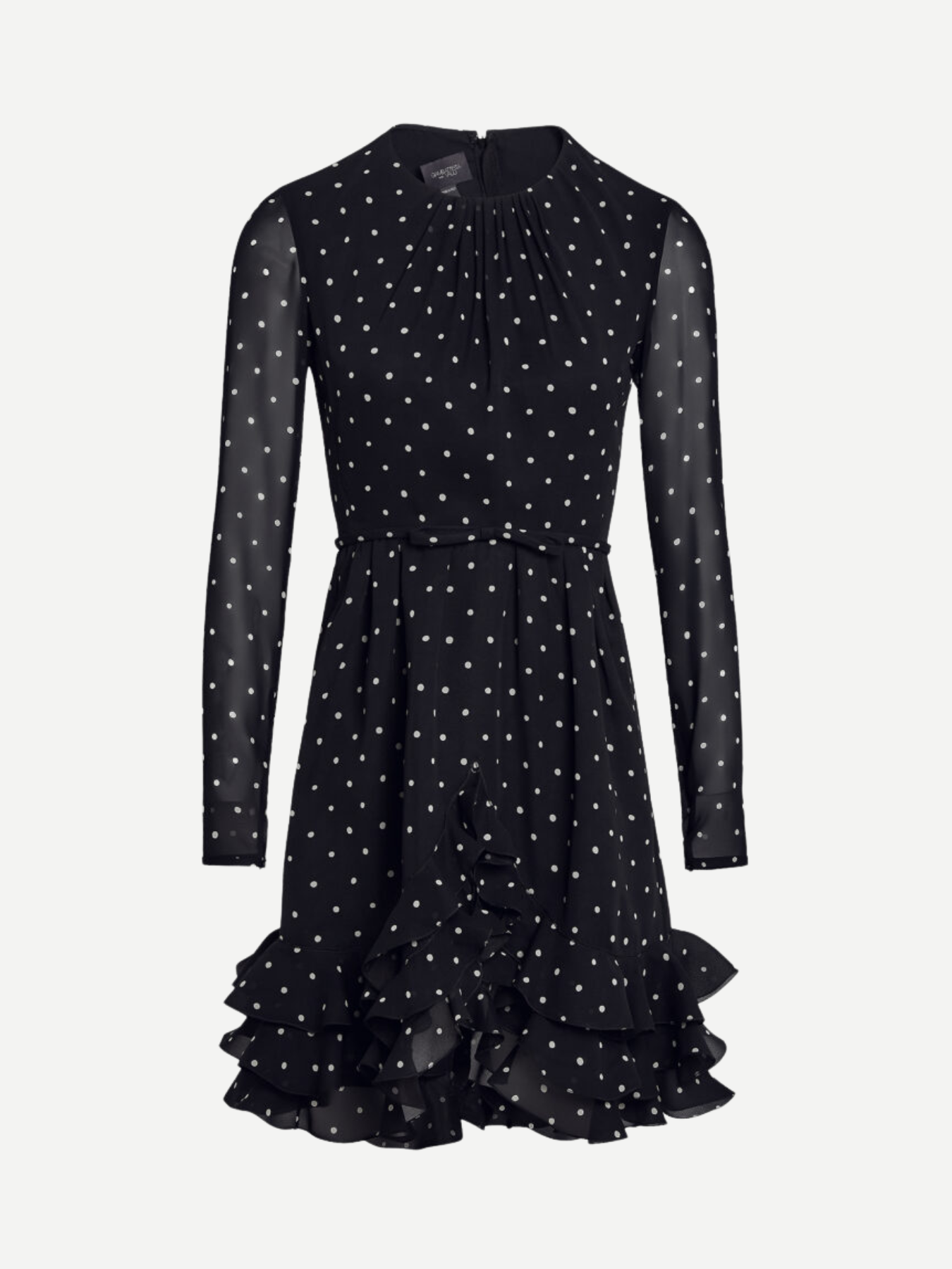 Giambattista Valli-Short Silk Dress w/Ruffles - Black-Dresses-Boboli-Vancouver-Canada