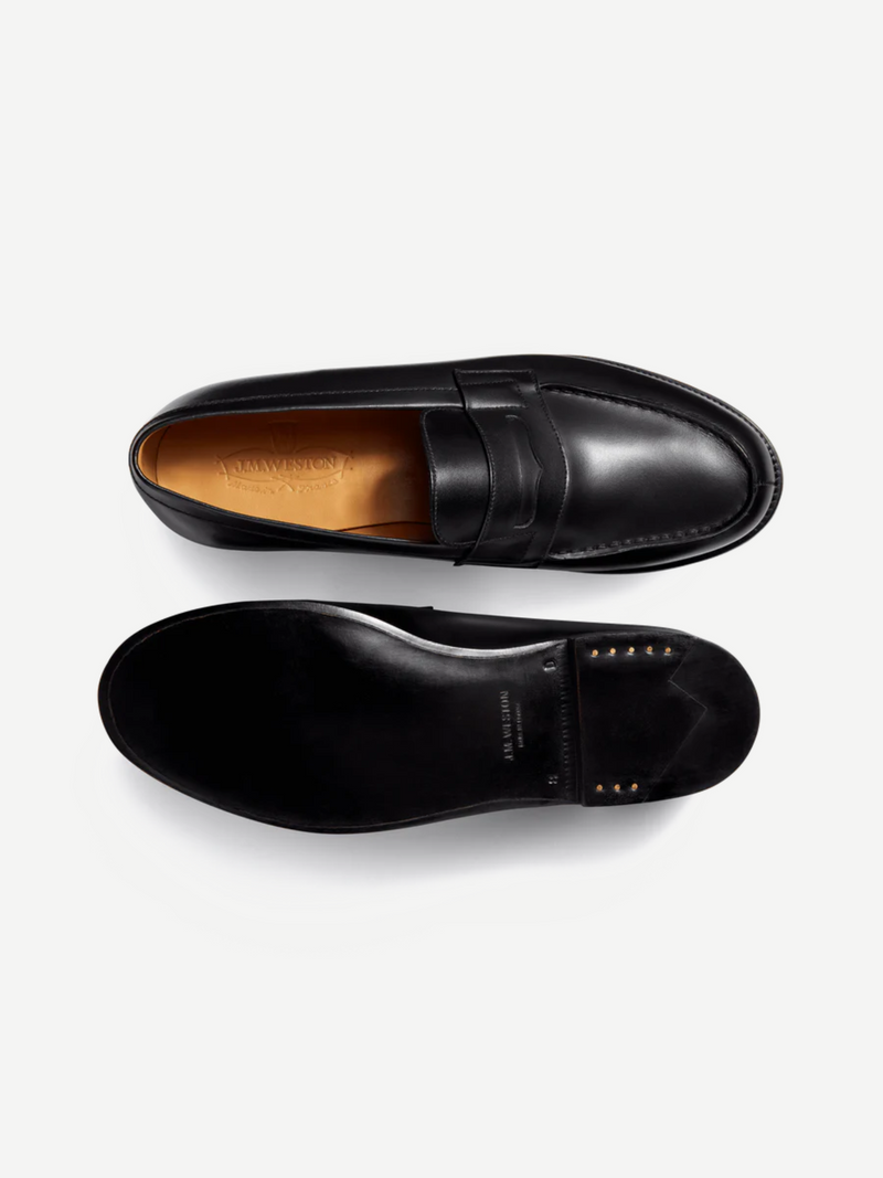 J.M. Weston-180 Loafer - Black-Shoes-Boboli-Vancouver-Canada