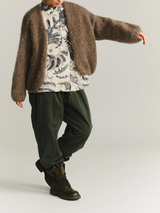 Casey Casey-Shirt Cardigan - Mohair - Khaki-Cardigans-S-Boboli-Vancouver-Canada