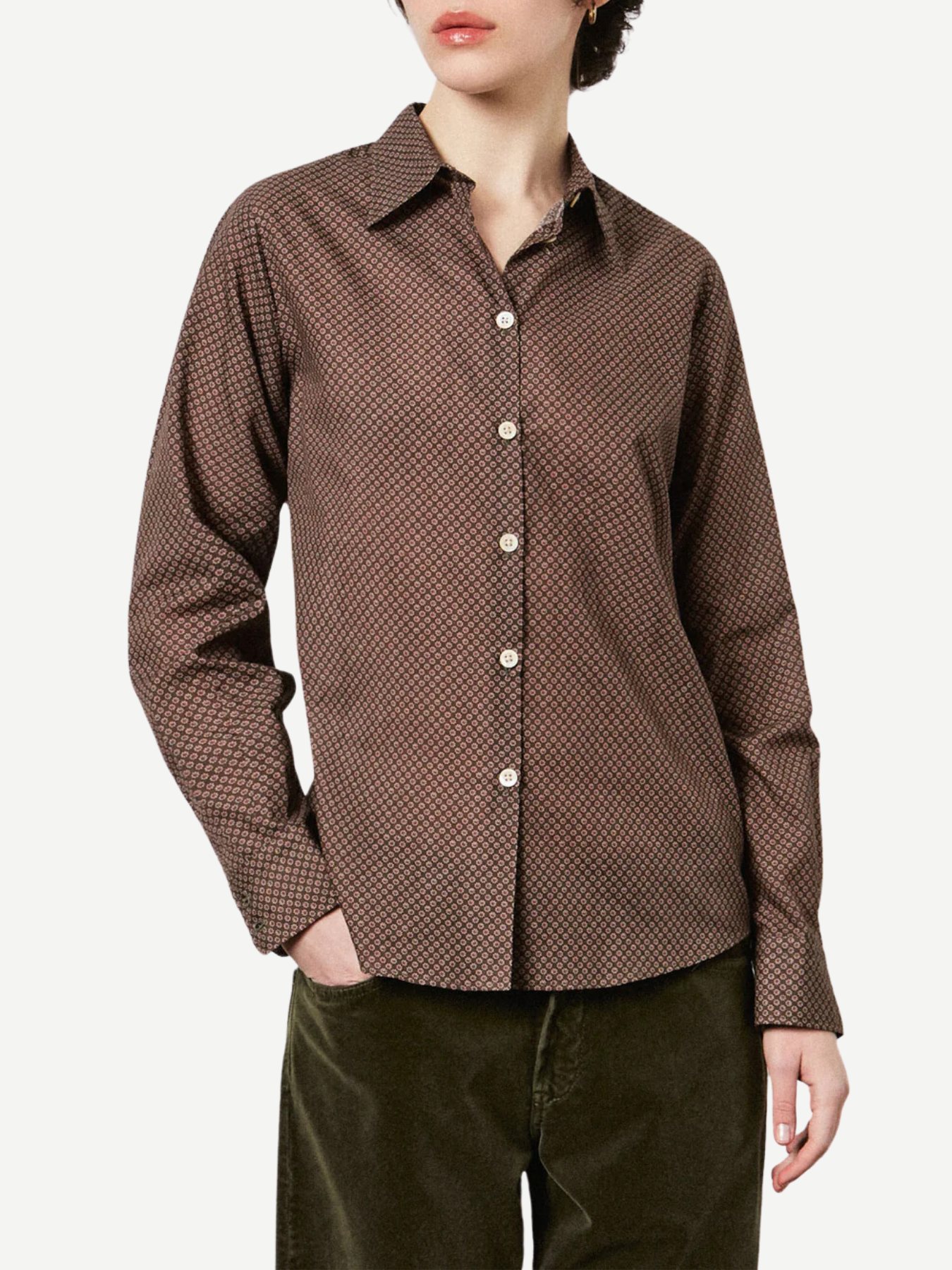 Massimo Alba-Vivien Classic Shirt - Caffe-Shirts-S-Boboli-Vancouver-Canada