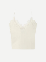 Rohe-Silk Lace Camisole Top - Cream-Tops-Boboli-Vancouver-Canada