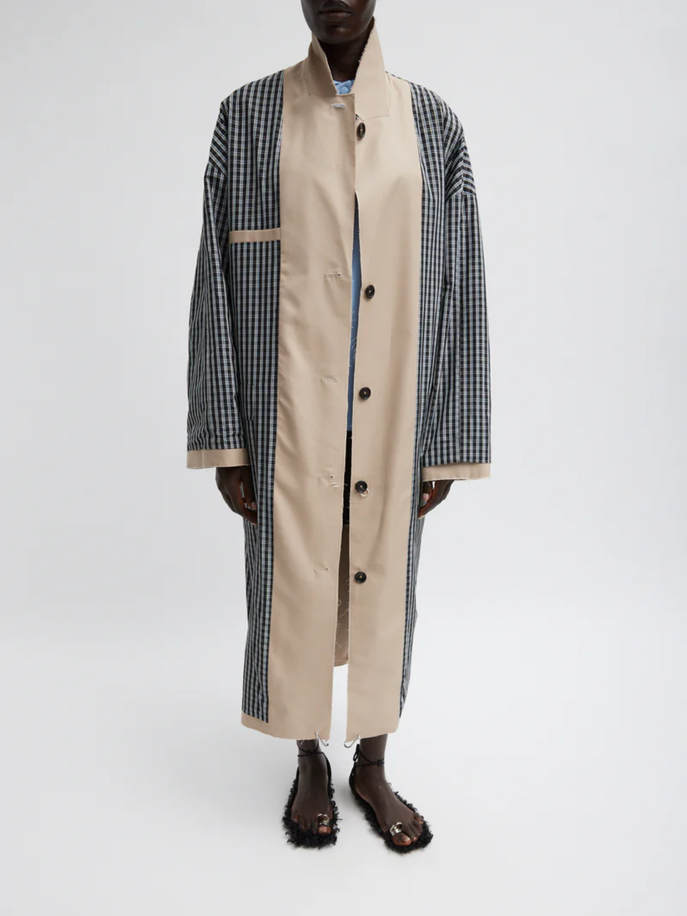 Tibi-Reversed Cuffed Trench - Tan-Coats-Boboli-Vancouver-Canada