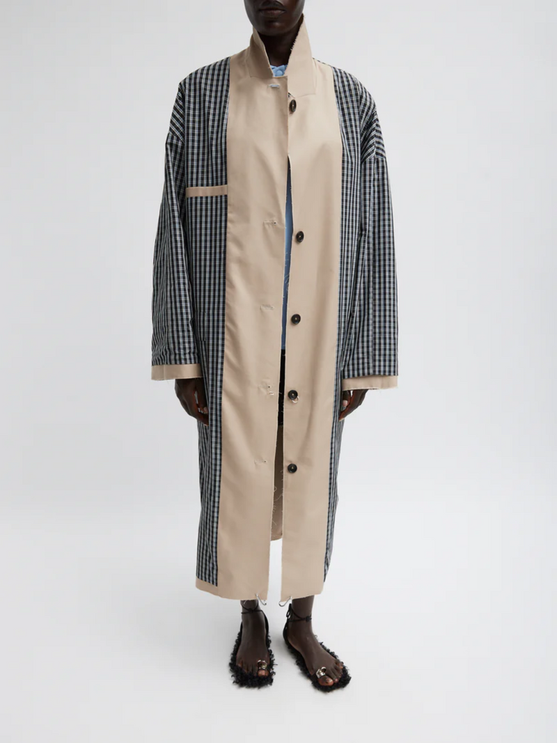 Tibi-Reversed Cuffed Trench - Tan-Coats-Boboli-Vancouver-Canada