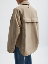 Tibi-Clyde Padding Shirt Jacket - Tan-Jackets-Boboli-Vancouver-Canada