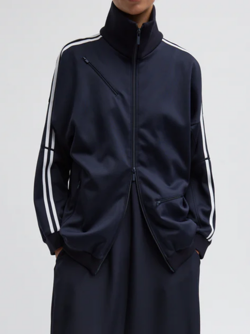 Tibi-Active Knit Zipper Detailed Track Jacket - Navy-Jackets-Boboli-Vancouver-Canada