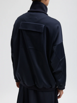 Tibi-Active Knit Zipper Detailed Track Jacket - Navy-Jackets-Boboli-Vancouver-Canada