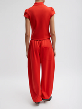 Tibi-Active Knit Winslow Pant - Red-Pants-Boboli-Vancouver-Canada