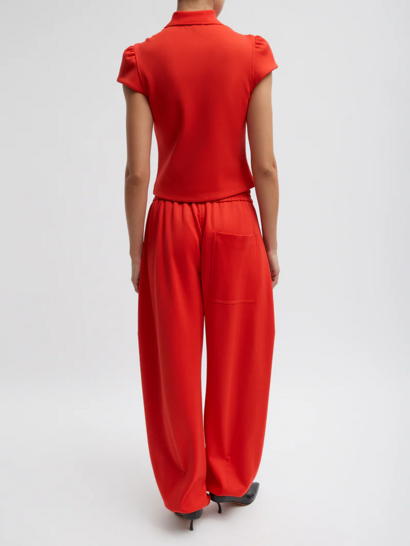 Tibi-Active Knit Winslow Pant - Red-Pants-Boboli-Vancouver-Canada