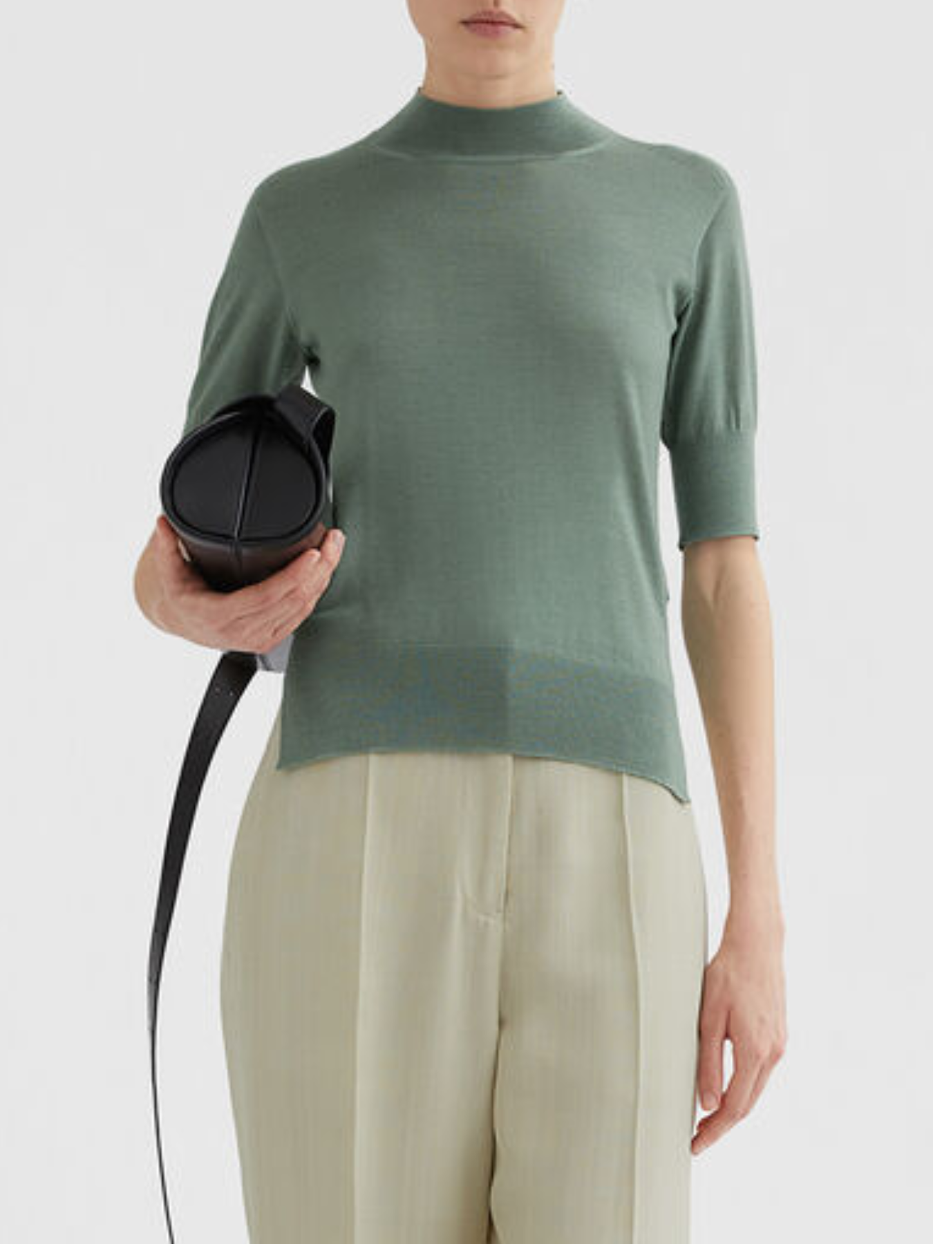 Jil Sander-S.S. Superfine Sweater - Powder Green-Sweaters-Boboli-Vancouver-Canada